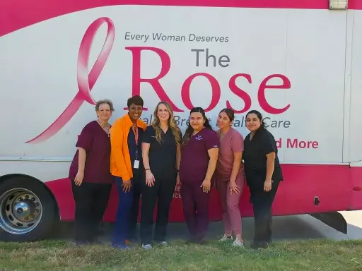 new wave team with rose mammography